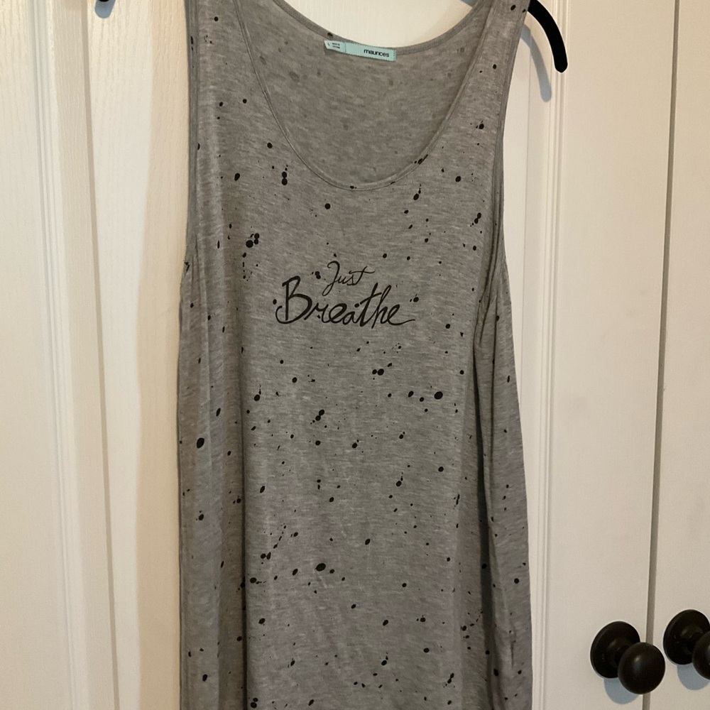Maurices Light Gray Distressed Tank